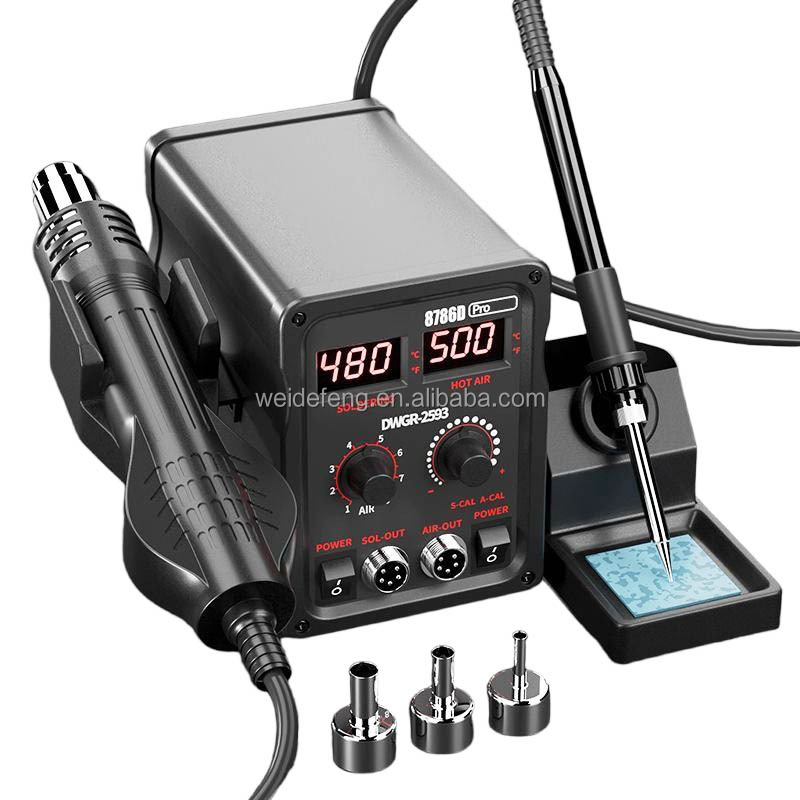Estación de retrabajo eléctric - 2 In 1 Soldering Rework Station 750W reseña y precio
